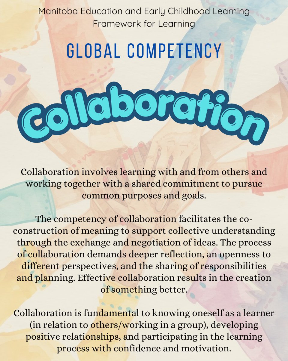 rrvsd1's tweet photo. Defining "Collaboration" as a vital global competency for today’s learners. https://t.co/n8JexgdqS5