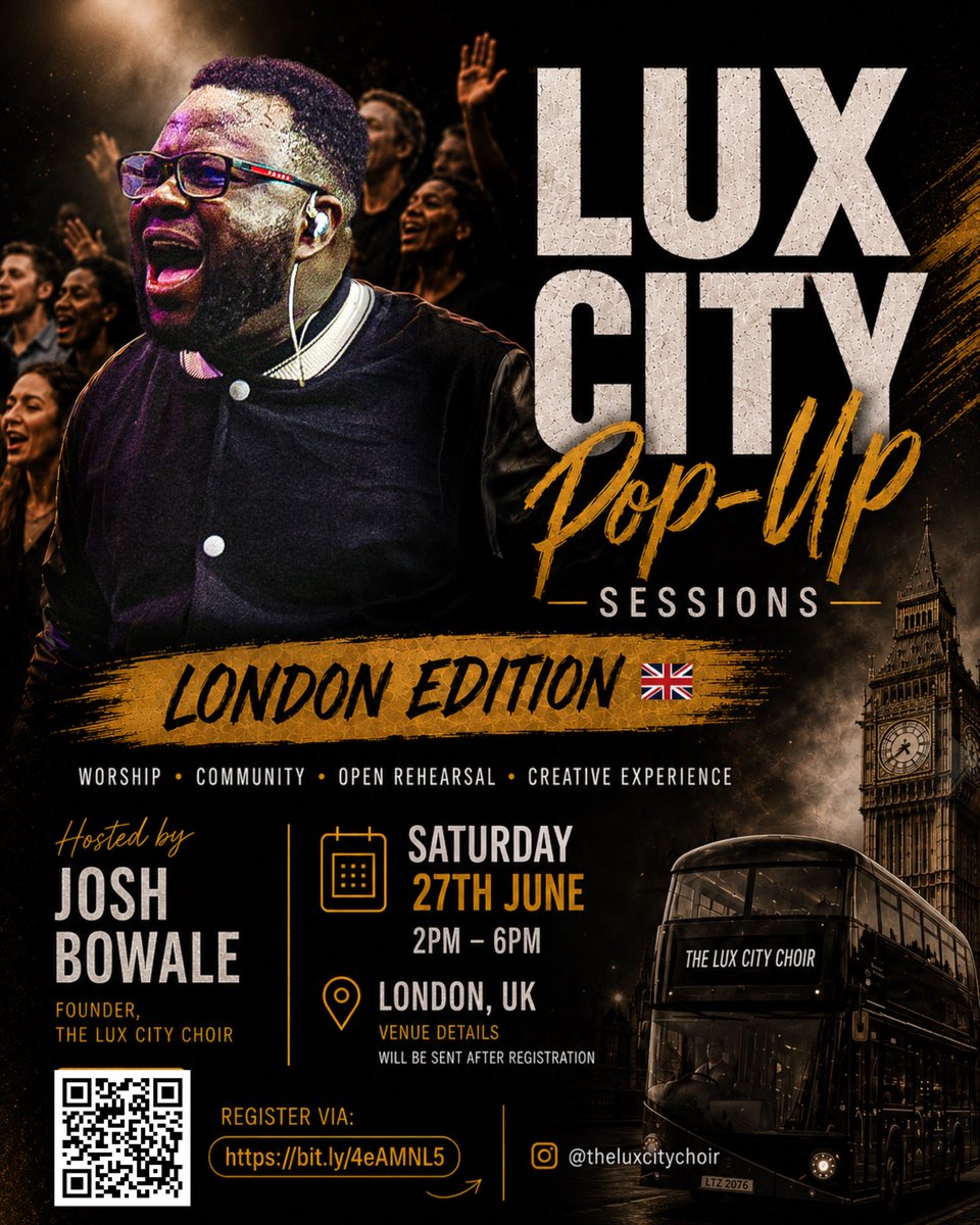 joshbowale's tweet photo. LONDON 🇬🇧

We genuinely think this is going to become one of the most special rooms for creatives, worshippers, musicians, singers, and amazing people in London.

Attendance is free but registration is compulsory as venue details will only be shared with registered participants. https://t.co/TQfekPDJQn