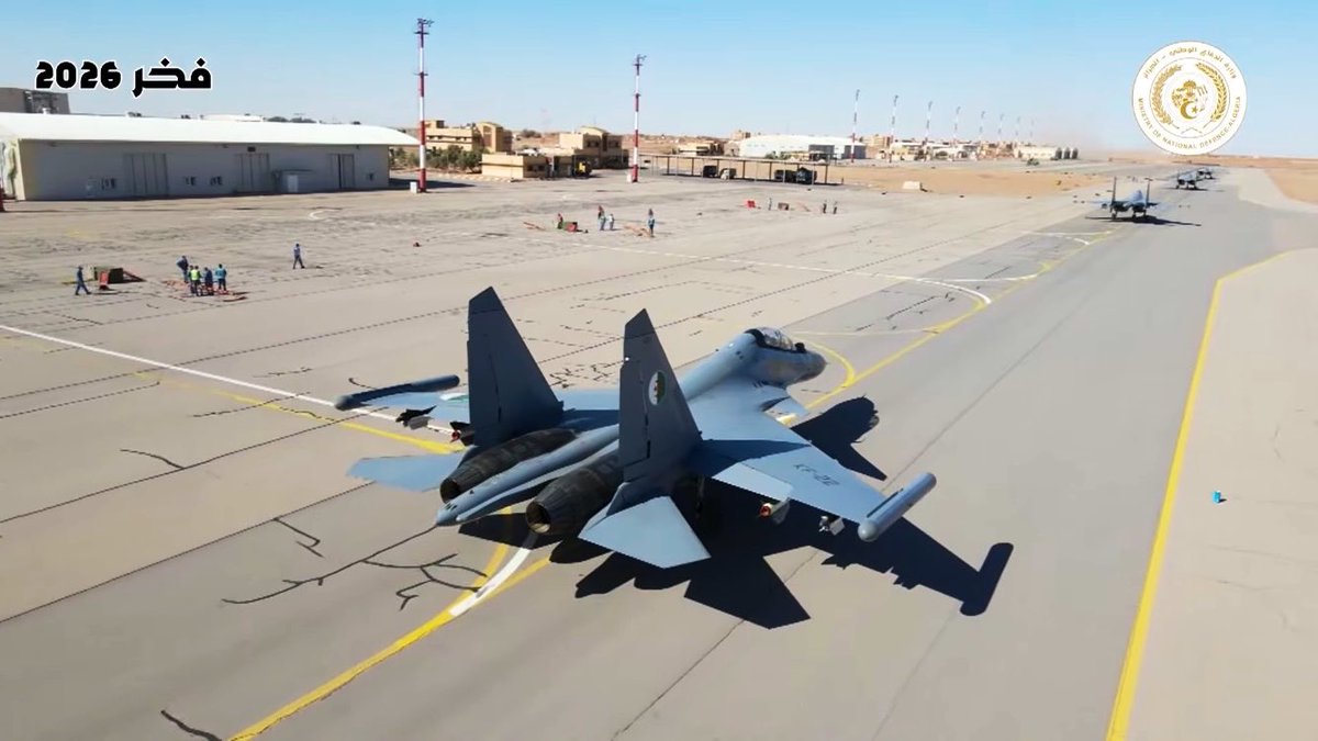 Yepmtnf's tweet photo. / Su-30MKA /

Pictures showing Su-30MKA fighter jets of the Algerian Airforce during “ Pride 2026 “ exercise

One of them is notably armed with SAP-518 ECM pods , 2 R-73E’s , 2 R-27ER1/ET1 https://t.co/BU56q9lG2L