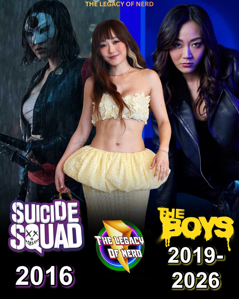 thelegacyofnerd's tweet photo. Karen Fukuhara: From Suicide Squad to The Boys

Karen Fukuhara is fan favorite in both her comic book roles

2016- She played Katana in Suicide Squad
2019-2026- She has played Kimiko in The Boys https://t.co/6KblTaW1bM