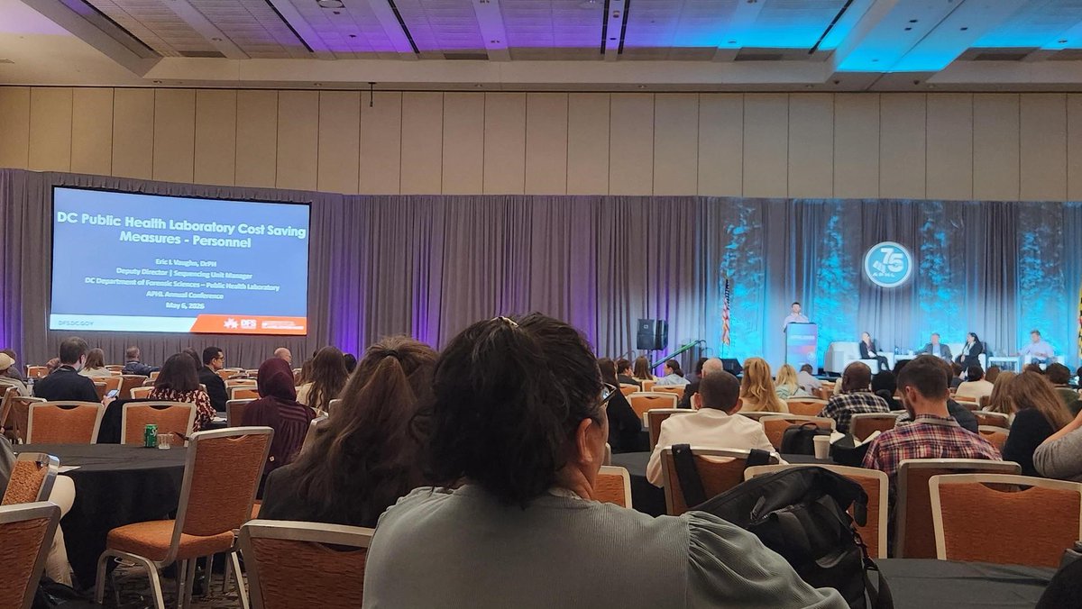 DCDFS's tweet photo. Last week, at the @APHL Conference in Baltimore, DC Public Health Lab Deputy Director Dr. Eric Vaughn presented 'DC Public Health Laboratory Cost Saving Measures - Personnel'. https://t.co/fb0eiPLkkd