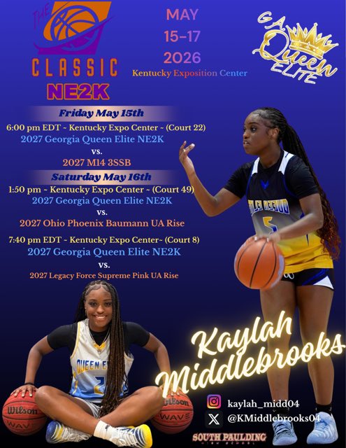 KMiddlebrooks04's tweet photo. Ready for live period this weekend at The Classic tournament in Louisville, KY with my team Georgia Queen Elite! I’m excited to compete and continue to get better. Come check us out! https://t.co/sijTkBkwI1