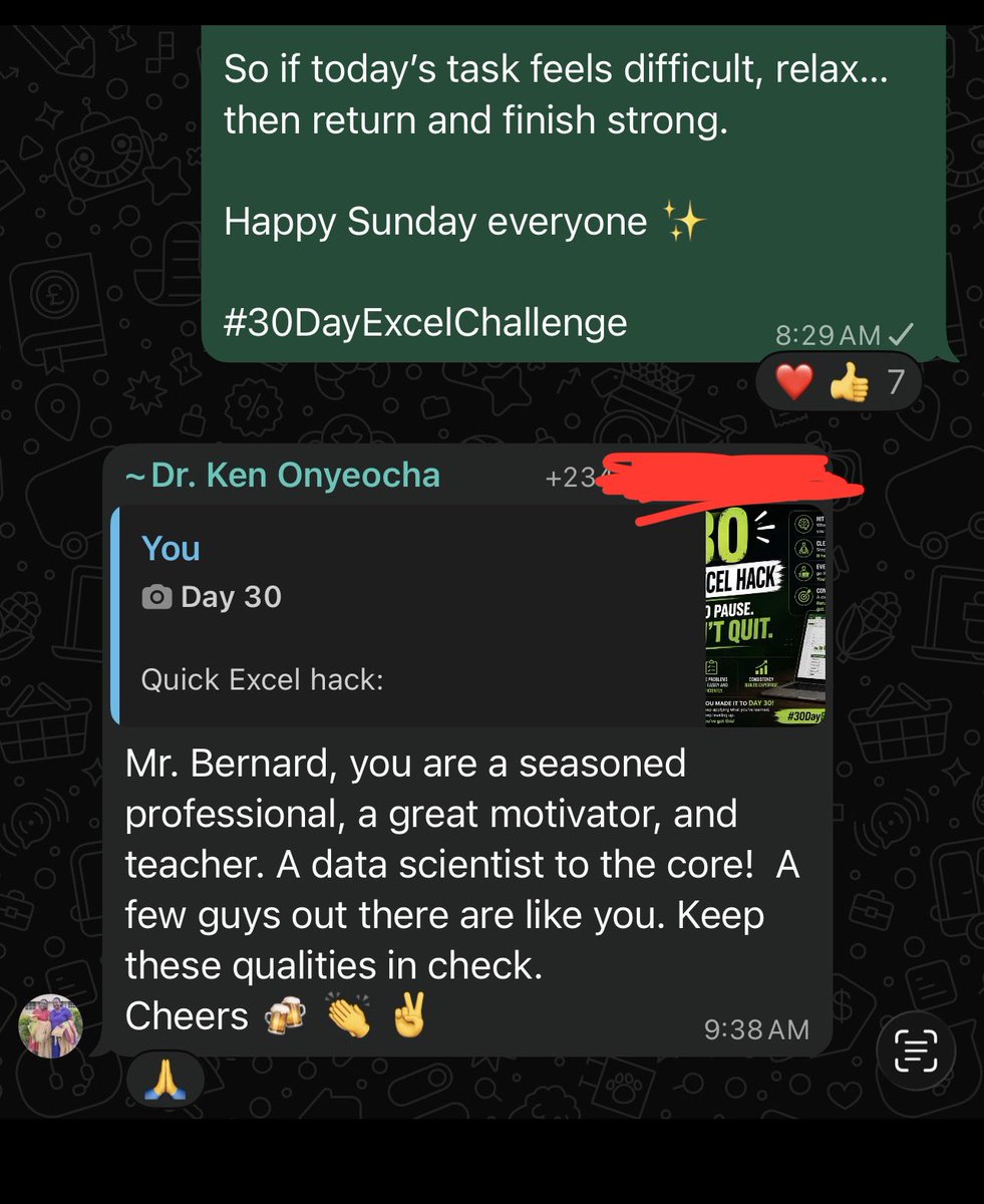 iamlordbernie's tweet photo. How can I ever stop teaching when students give me feedback like this.
This was from the just concluded #30DayExcelChallenge
Can you use Microsoft Excel to solve problems? https://t.co/8b4EOxsPps