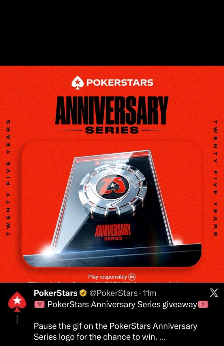 Jo3624's tweet photo. @PokerStars [joel3624] #AnniversarySeries https://t.co/6638LsYLor