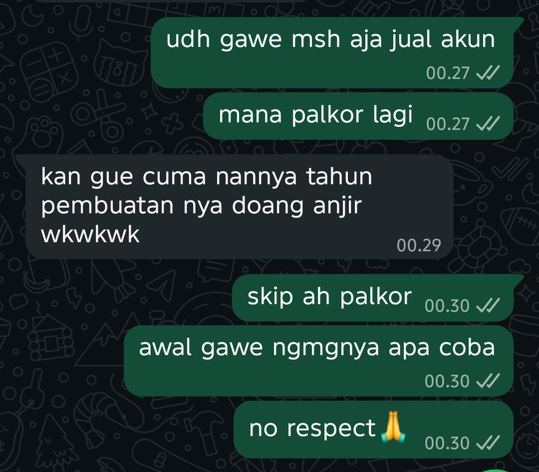 sush1addicted's tweet photo. punya temen pas nganggur maksa dimasukin kerja ama bokap gue dengan janji manis tai anjing. udah di masukin malah ngilang dari lane wkwk. no respect🙏 https://t.co/BBY7pyswlE