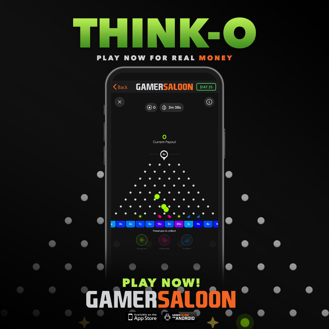 GamerSaloon's tweet photo. 💎 Think-O is here — the smartest Plinko-style game on the board!  🤑 Play 1v1 and rack up the wins tonight 👉 https://t.co/BGkGr8RebE https://t.co/KwlOKKchqH