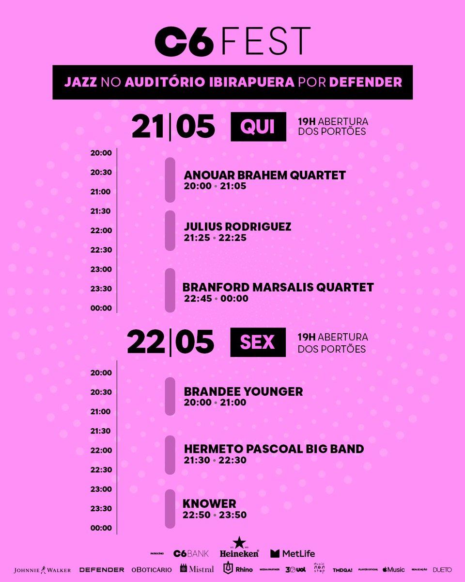 c6fest's tweet photo. Chegaram os tão esperados horários do C6 Fest 2026! ⏰

Agora falta pouco pro nosso encontro.
E vale continuar de olho em nossas redes: nos próximos dias vamos compartilhar novidades e informações pra ajudar você a aproveitar a experiência do festival da melhor forma. 🖤 https://t.co/zEBkhZUscc