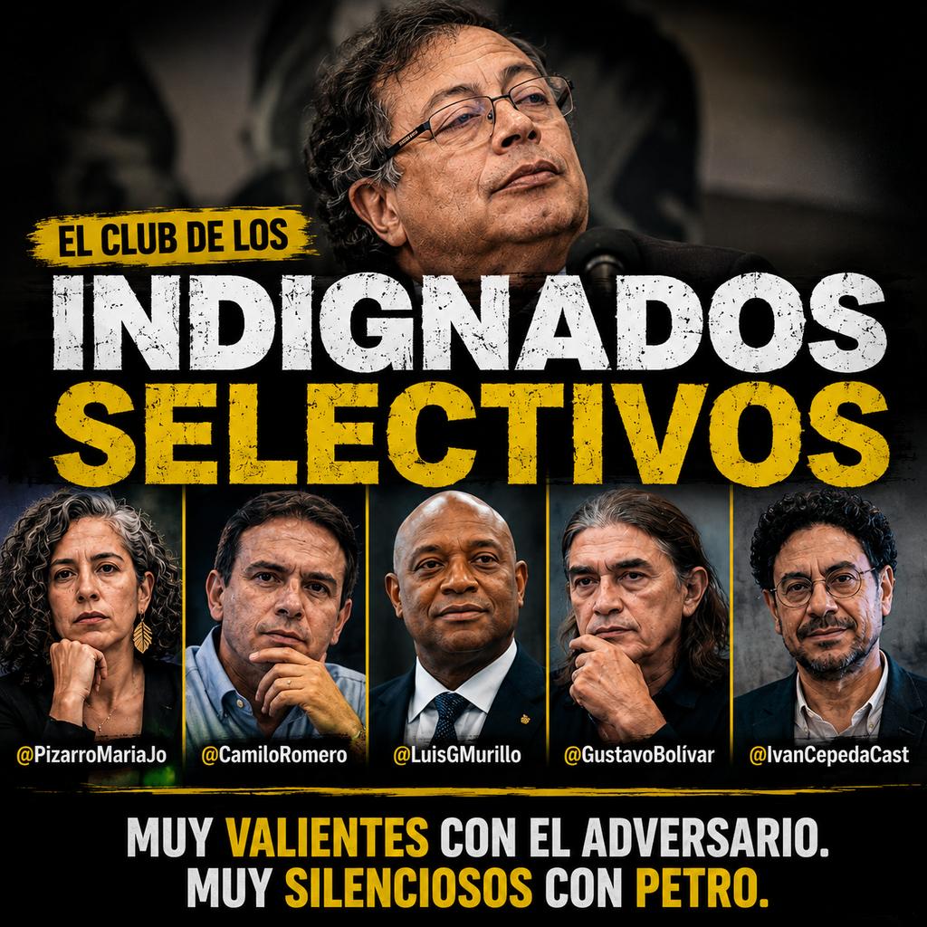 albertosalah's tweet photo. #DesdeBarranquilla: apareció el Club de los Indignados Selectivos. @PizarroMariaJo, @CamiloRomero, @LuisGMurillo, @GustavoBolivar y por supuesto, el hoy candidato presidencial @IvanCepedaCast… todos rasgándose las vestiduras por respeto, feminismo y decencia política.

Curioso, como guardaron silencio cuando @petrogustavo habló del “clítoris conectado al cerebro”, llamó “muñecas de la mafia” a periodistas y convirtió el señalamiento y la agresión verbal en parte cotidiana del discurso político.

Muy valientes para escandalizarse con el adversario. Muy cómodos para callar cuando los excesos vienen del propio lado. Ustedes creen tener autoridad moral superior, pero actúan de forma selectiva e incoherente. Y todo para seguir instalados en la zona cómoda del poder, sabroseando gobierno mientras le venden al país un discurso de superioridad ética.
