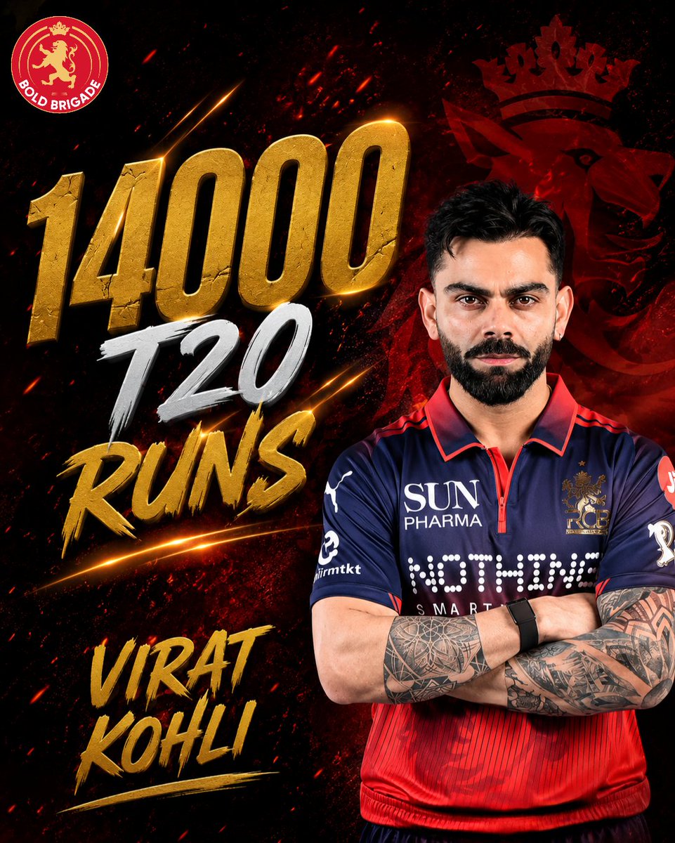 BoldBrigade's tweet photo. 𝐁𝐎𝐋𝐃 𝐌𝐈𝐋𝐄𝐒𝐓𝐎𝐍𝐄 🔥

𝐟𝐭. Virat Kohli ❤️

#RCBvsKKR • #IPL2026 • #BoldBrigade https://t.co/0mbh0zOelD