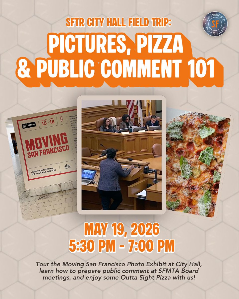 SFTRU's tweet photo. Have you always wanted to provide public comment at Board Meetings, but weren't sure how? Or do you need tips and support on how to craft your best public comments?

Join SFTR on Tuesday, May 19th, where we'll be sharing tips and tricks on how to deliver your best public comment. https://t.co/wYq7ZKcHnN