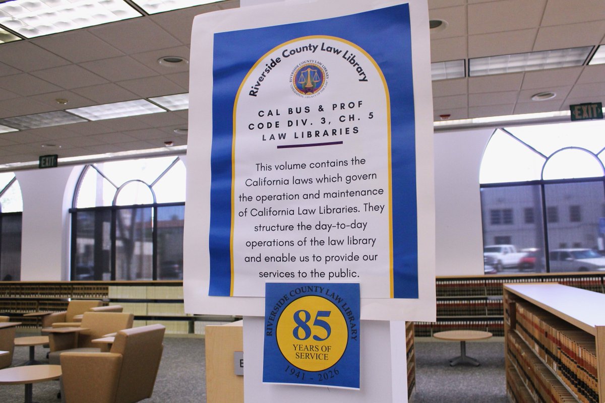 rclawlib's tweet photo. Stop by the Victor Miceli Law Library in Riverside to see our display featuring the Board Presidents and Library Directors who have guided RCLL for 85 years. Read more about the Library's history on our website: https://t.co/7gYZOScyb4 https://t.co/52m5gIE9Fi