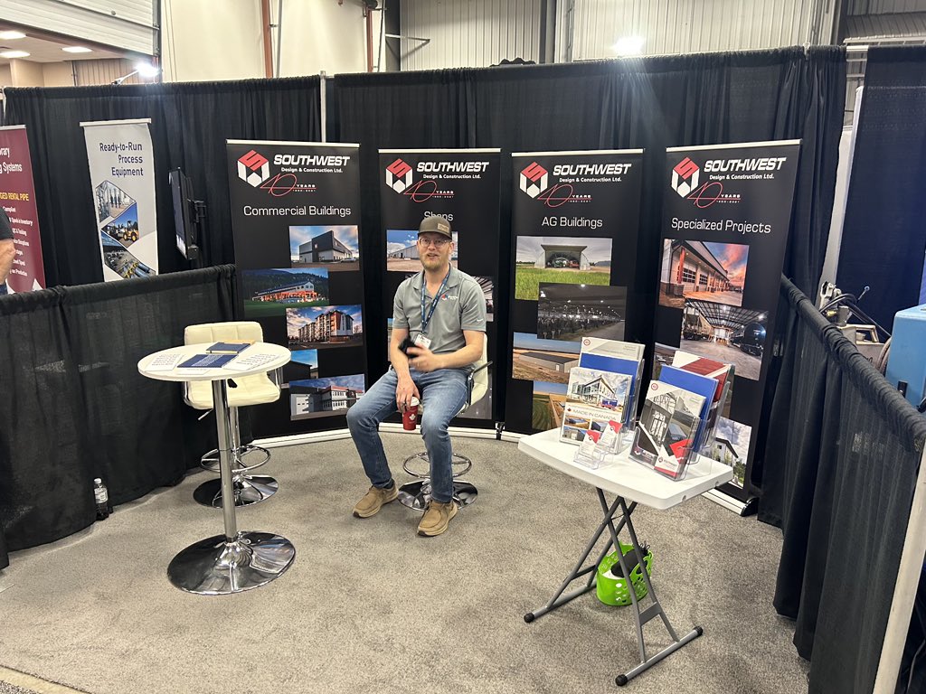 swmwdesign's tweet photo. We’re officially at the Peace Region Energy Show 👏🏗️

Come visit the SWMW team at Booth #1403 to connect with us about commercial, industrial, and agricultural construction projects across Alberta and Western Canada. https://t.co/qqgo4s0xVK
