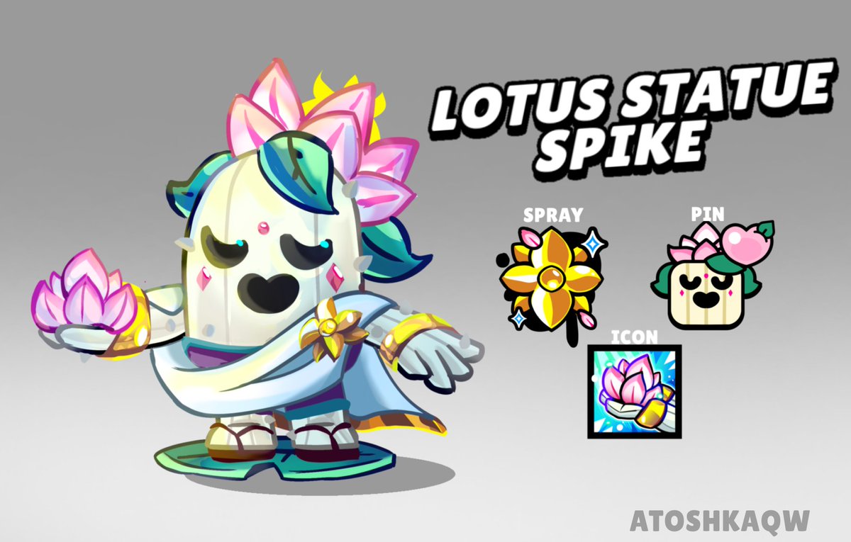 atoartss's tweet photo. 🪷LOTUS STATUE SPIKE✨

#BrawlStars #BrawlStarsArt https://t.co/D3CLC2o572