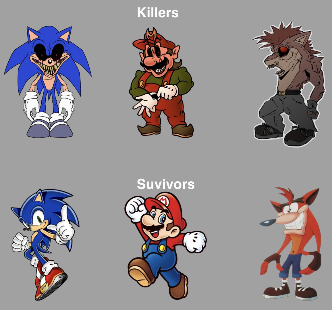 GABRIELCORREAM4's tweet photo. My not so original idea for roblox asym game (basically om but mascot videogames)

Zx by @hispanicgoji 

Daredevil by @Ultra_Inferno64 

#sonicthehedgehog #supermario #crashbandicoot #takeabreather #BELIEVEINDEMONS #FunOnWumpaIsland https://t.co/RPG5G5c64p