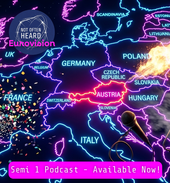 notoftenheard's tweet photo. Aaaah Vienna! Gary, Mark &amp; Alex cast their eye over semi 1 as the Eurovision Circus rolls into Austria. Have they got Felicia out of their system? Are they impressed by Senhit's funky tunnel? Listen and find out! Check your favourite podcast app or on https://t.co/AufDLV5l3d https://t.co/UouezgvL7k
