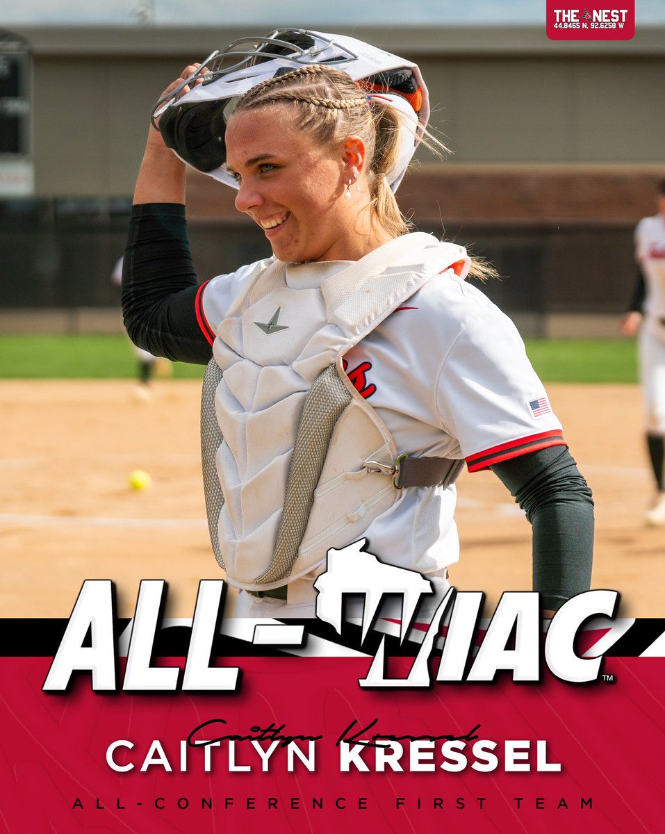 UWRFFalcons's tweet photo. 🥎Postseason honors for the Falcons!🥎

Caitlyn Kressel earns All-WIAC honors after hitting .402 with 47 hits and 5 HR this season.

Grace Gardner was named to the WIAC All-Sportsmanship Team! 

#fft https://t.co/Zv8DHtQfya