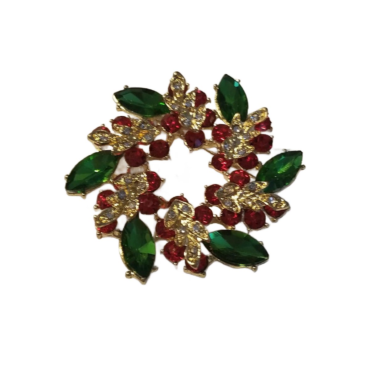 JunkYardBlonde's tweet photo. Vintage Crystal Christmas Wreath Brooch, Red and Green https://t.co/OFL5CklzYt #JunkYardBlonde #Etsy #StockingStuffer https://t.co/ilzp4jwa1S