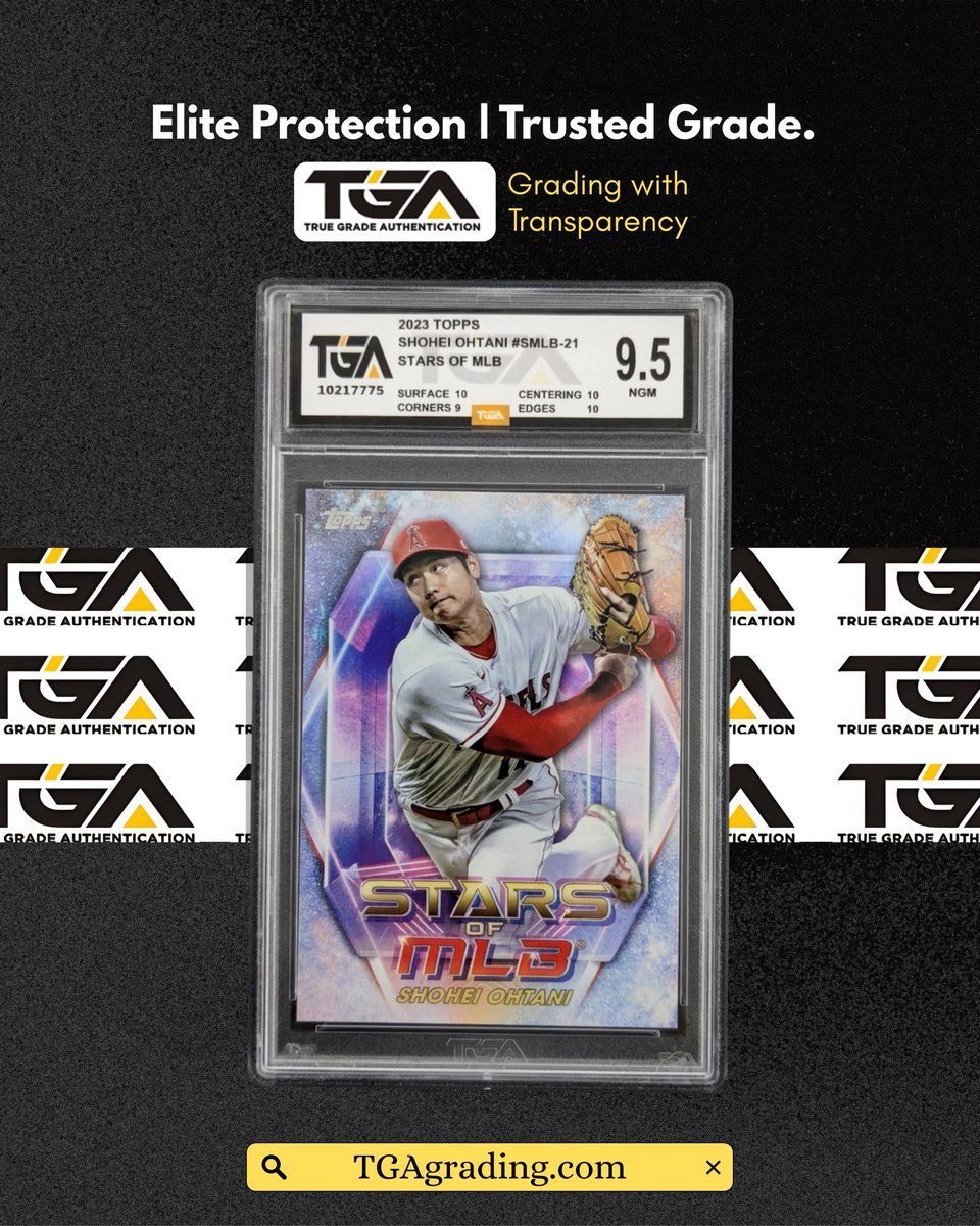 Professional grading helps protect collector value. This Shohei Ohtani  Stars of MLB card earned a TGA 9.5 NGM through transparent grading  standards. https://t.co/qKD1Clodkc #tgagrading #baseballcards #cardgrading