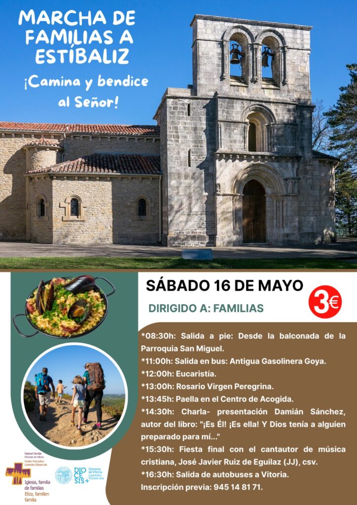 PFamiliarDV's tweet photo. MARCHA DE FAMILIAS 👨‍👩‍👧‍👦 |
¡Camina y bendice al Señor!
Celebremos juntos, en familia, esta formidable jornada: fiesta, celebración, diversión, paella, presentación de un libro, música...
¿Te lo vas a perder? ¡Te esperamos!
@DiocesisVitoria @ObispodeVitoria https://t.co/uGzHc7Hmqd