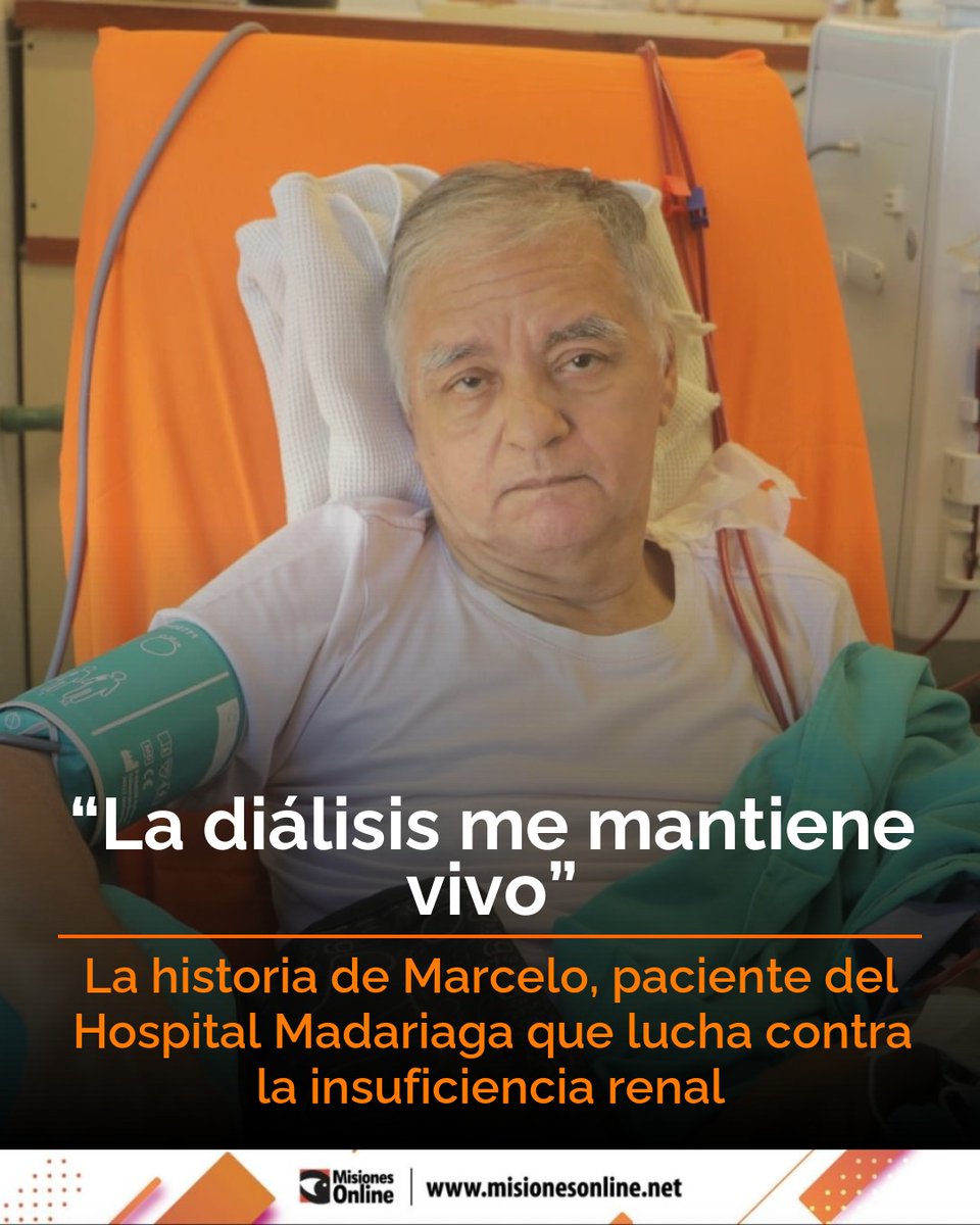 misionesonline's tweet photo. Marcelo, 60, depende de diálisis 3 veces/semana en Posadas para vivir. 🩺 Su caso destaca el impacto de la diabetes y el rol crucial de la salud pública. Lee su historia: https://t.co/uSQ89Z1UsV #Salud #Dialisis #Posadas https://t.co/azR2VGf6oB