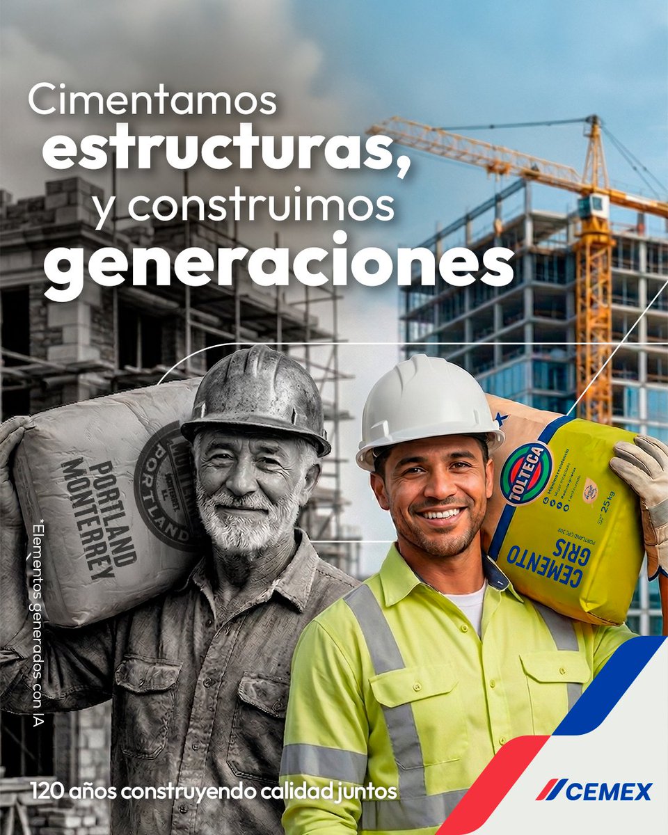 AleGonzR's tweet photo. Durante 120 años, #Cemex ha sido parte de miles de obras. 

Ha estado en las manos que trabajan el cemento. 

Pero, sobre todo, les has permitido ser parte de la historia de México.

A ti, el mayor aliado: gracias.

Conoce más en: https://t.co/zapopEya6F 

 #Cemex120 https://t.co/zVc2p5NmbS