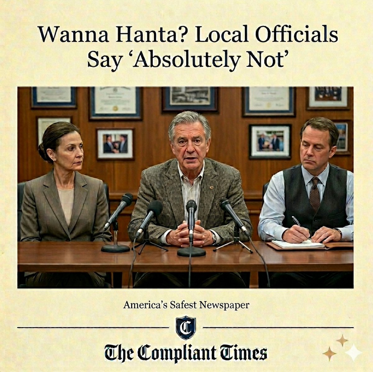 The Compliant Times - America's Safest Newspaper tweet media