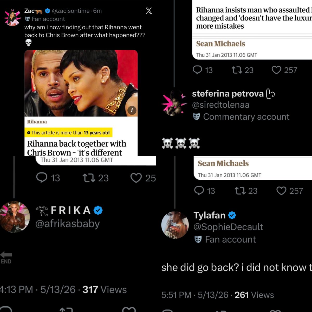 navybih's tweet photo. you stupid silly goose , tyla fans are now mocking rihanna’s dv and spreading her abuse pictures but we’re supposed to sit and have a ki with them right https://t.co/TMdu72AtzQ