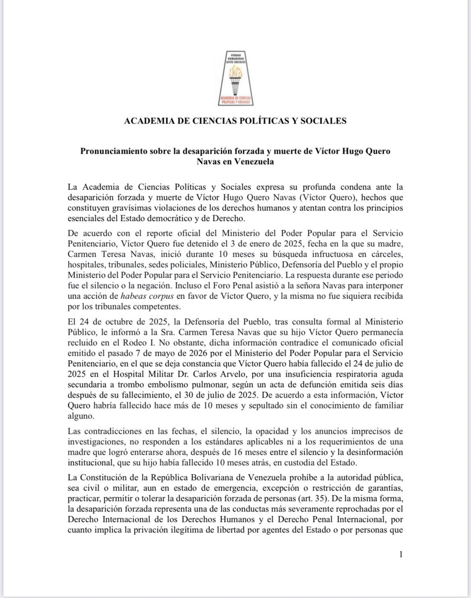 Academia de Ciencias Políticas y Sociales tweet media