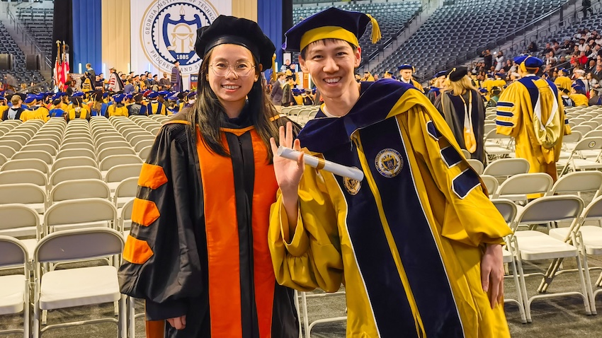 GTCSE's tweet photo. Congratulations, #GT26! More than 90 CSE graduates earned their diplomas last week at Commencement ceremonies! 🥳🎓

Meet the newest class of computing leaders who will pioneer solutions to the most pressing challenges in science and engineering!

 📰 https://t.co/52w0zsmaTc https://t.co/40YaMt5hWP