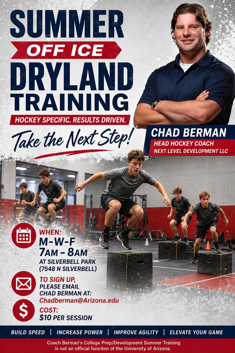 BermsHockey's tweet photo. TUCSON LOCAL HOCKEY PLAYER - SUMMER DRYLAND TRAINING!!! 
Sign up now! https://t.co/dcB5PHeGb8 https://t.co/3YtrxYFzvR