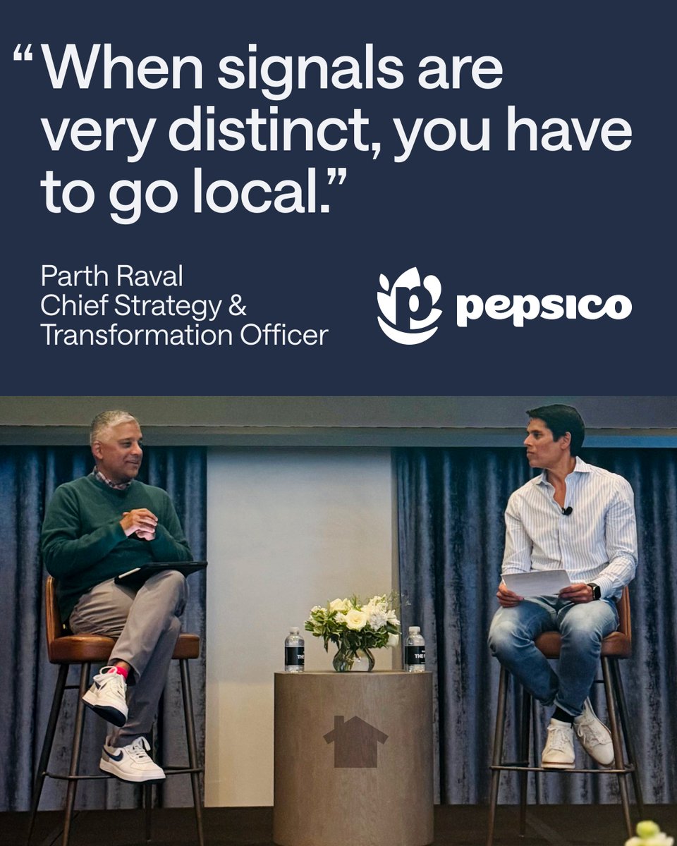 niravtolia's tweet photo. Had an incredible conversation yesterday with Parth Raval, Chief Strategy & Transformation Officer at @PepsiCo, at our sales conference in Dallas.

We talked AI, local personalization, and what it really takes to win as a brand right now.

One idea that stood out is that the companies that win are clear on what they stand for and stay disciplined in solving real problems.

"If at your core it is the community, tell that story and connect it to problems to solve, jobs to be done. Have the gumption to say 'we're not gonna veer the course.'"

I'm glad he mentioned community. Because that's exactly what we're building.

Verified neighbors. Real signals. Measurable outcomes. @Nextdoor is a platform built for exactly this moment.

Scale gets attention. Local wins trust.