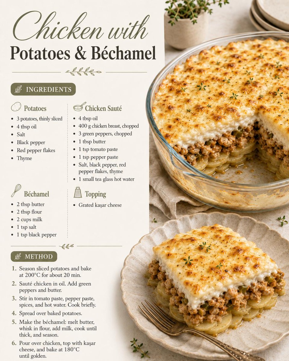 FESEducation's tweet photo. In this week’s class, we prepared a delicious Chicken with Potatoes &amp; Béchamel recipe and also showed how to make homemade yogurt step by step. https://t.co/nUvxCHiH4c
