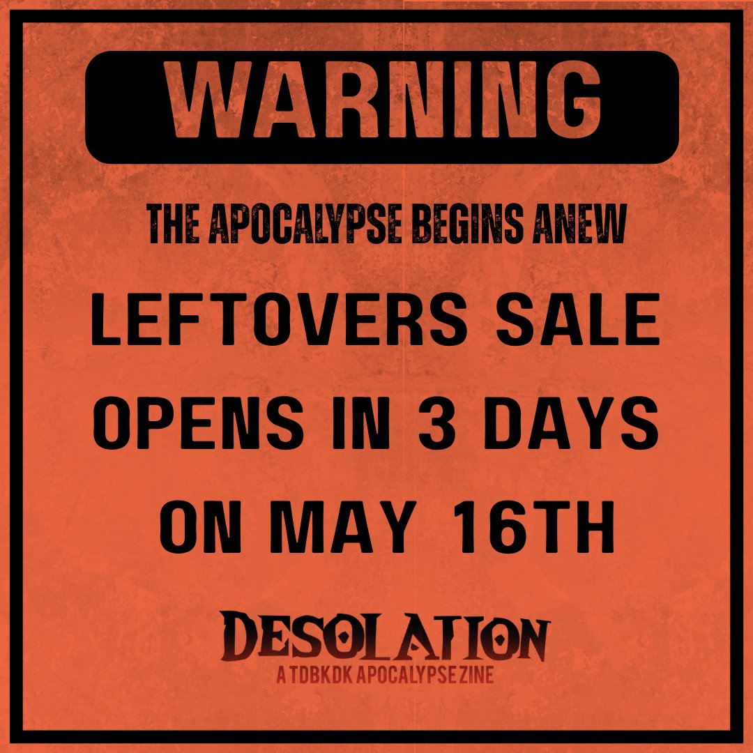 Desolation: A TDBKDK Zine tweet media