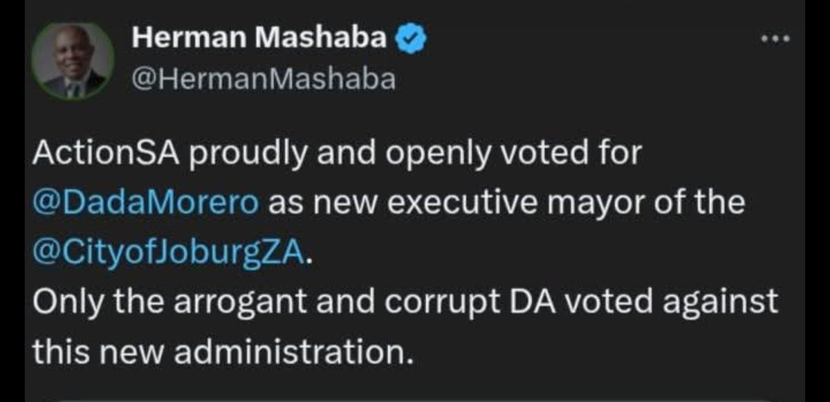 Albert_Retief's tweet photo. @HermanMashaba @ibokanam @Kenny_T_Kunene @Action4SA @ActionSA_GP @Funzi_Ngobeni @EvelynMondlana @DadaMorero @Radebe_merci @MbahareKekana_ @ME_Beaumont Yet you voted in the mayor that chose him as the transport MMC https://t.co/Rdv6TdmzMm
