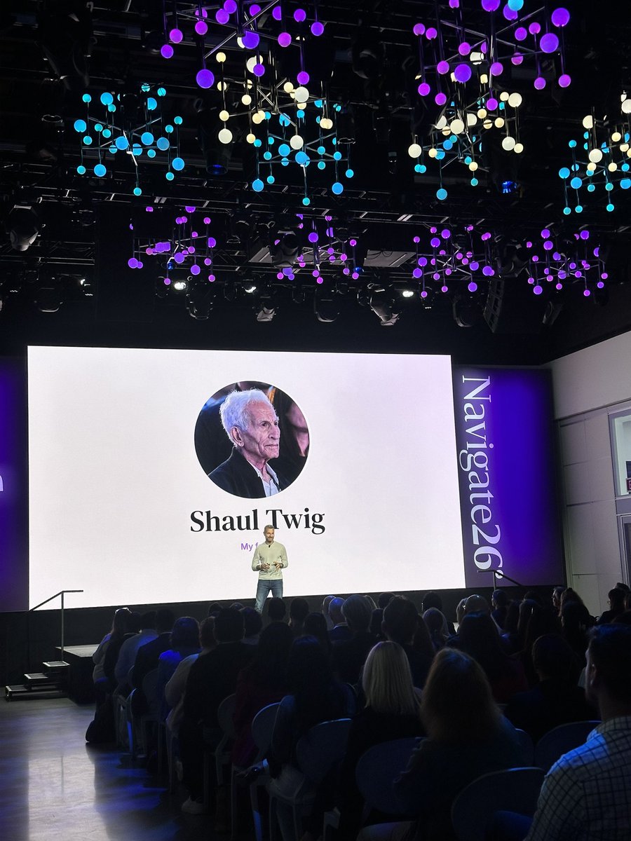 Navan's tweet photo. From Ilan’s AI keynote at #Navigate26:

For the first 71 years of his dad’s life, he lived through 2 major tech revolutions.

In the last 19 years, he’s lived through 4.

“The pace of revolutions is accelerating. But humans haven’t changed,” Ilan said.

-Erika https://t.co/zgPBU3nlku