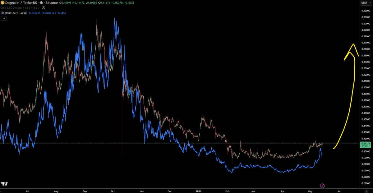 @trader1sz ayaa tweet muhiim ah ka qoray $DOGE $BERT