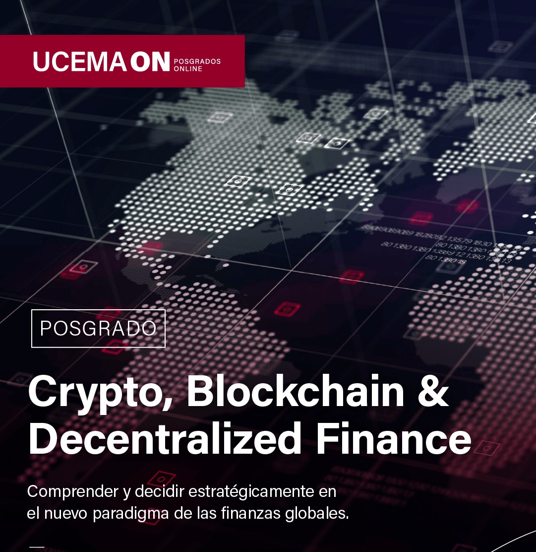 aroisenzvit's tweet photo. Está abierta la inscripción al Posgrado en Crypto, Blockchain & Decentralized Finance de La UCEMA

Tengo el orgullo de dirigir este programa, pensado para comprender y decidir estratégicamente en el nuevo paradigma de las finanzas globales.

Inicio: 25/6/2026  
Online  
8 meses

https://t.co/KoA1Cw6cy5

#Crypto #Blockchain #DeFi @ClubUcema