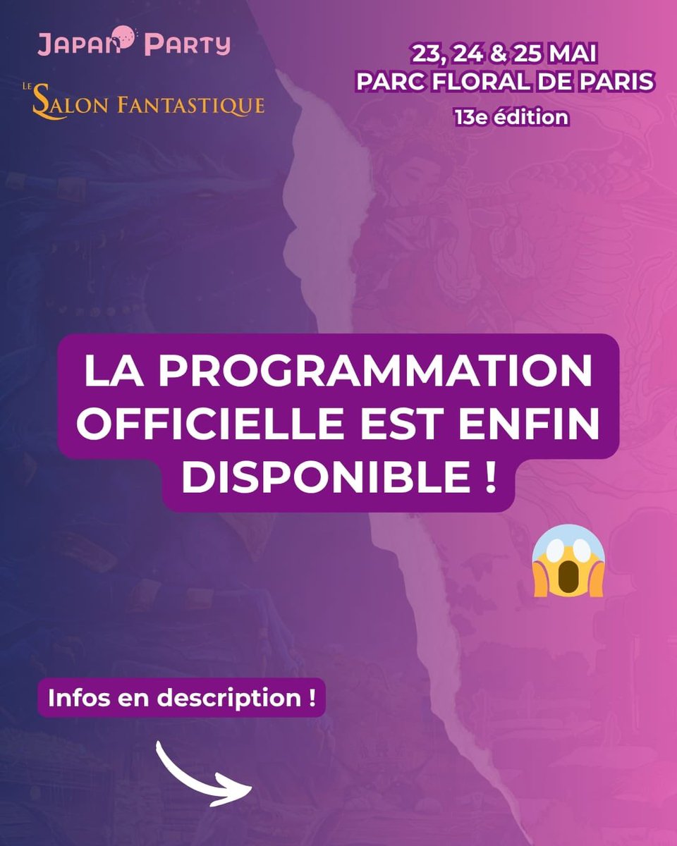 Japan_Party's tweet photo. LA PROGRAMMATION EST DISPONIBLE !! 🥳🔥

Tout est ici ➡️ https://t.co/EOKExIeQys
RetrouveZ le détail de chaque zone : espace Wip Agency avec nos autrices, les Ateliers Cosplay, la Grande Scène et les invités Comédiens

Le plan arrive lui aussi bientôt 👀

#JPSF2026 https://t.co/RhDZooxMN9
