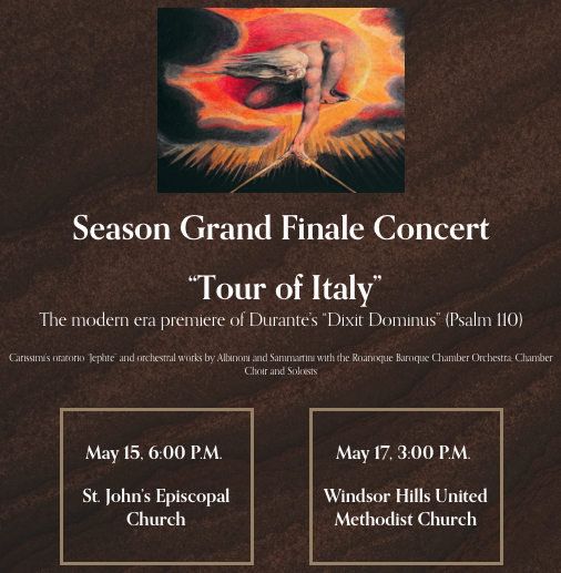 CommunityHS's tweet photo. If you missed the Voices of Appalachia concert last weekend, Jen will be filling in for a friend at the Roanoque Baroque concerts this weekend! The program is a mix of choral and instrumental works that haven't been performed in almost 300 years.
@roanoquebaroque https://t.co/0JJayTVLMK