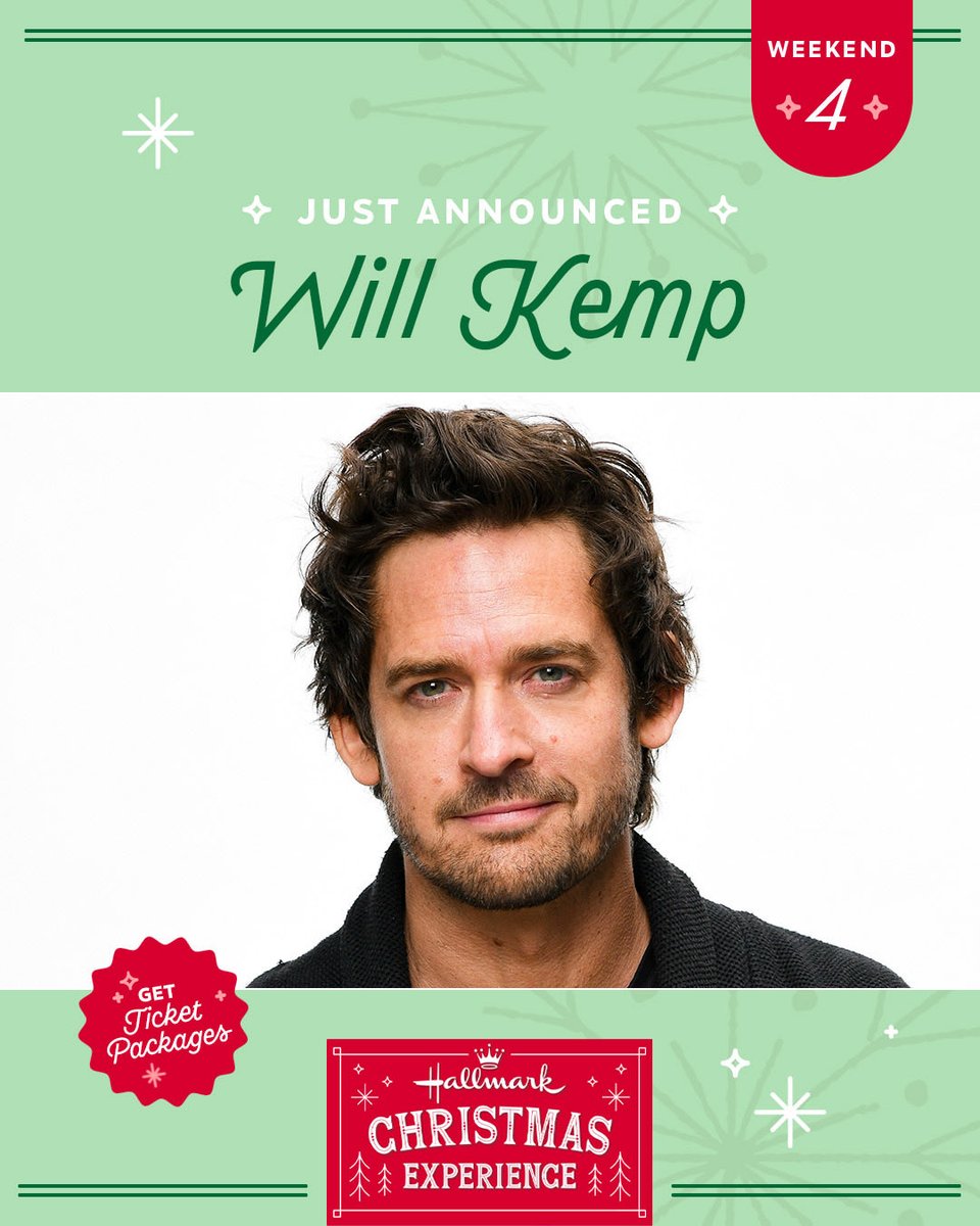 IamWillKemp's tweet photo. Thrilled to be joining in all the festivities Dec 18-20 at the Hallmark Christmas Experience in Kansas City this year! Book your 🎟️’s now! @hallmarkexp @hallmarkchannel 🎄❤️✨🕺🏻 https://t.co/QLr2yvYL7i