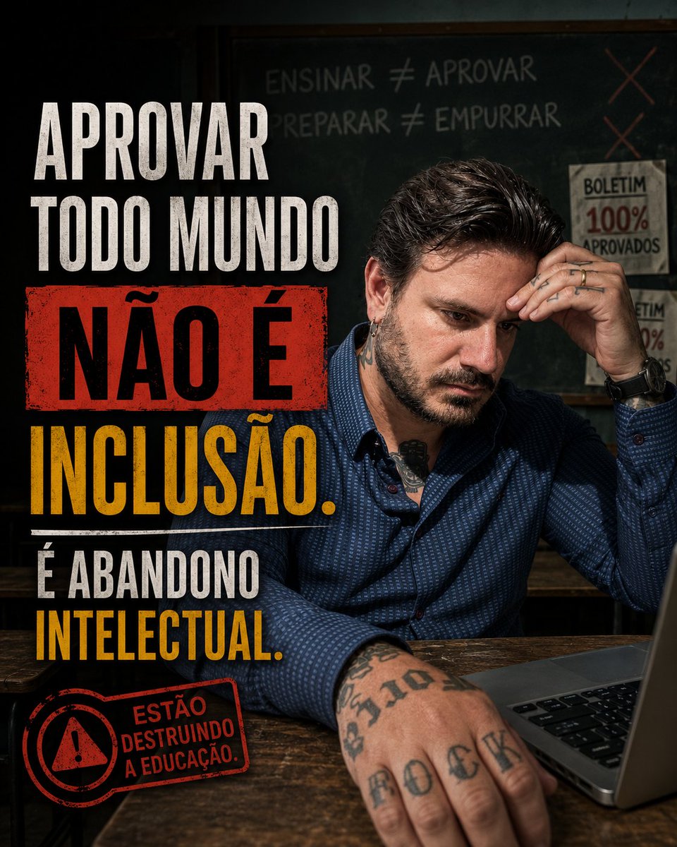 Pjamilk's tweet photo. Sou contra a aprovação automática! https://t.co/9zIBUufbSd