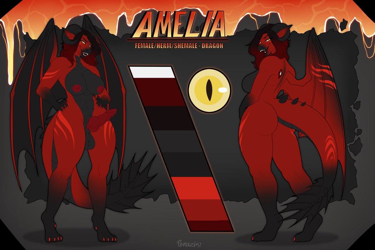 Penasski's tweet photo. She's hawt as LAVA babey! Who is it? It's AMELIA of course!!!
Refsheet paid arts for Amelia!

#nsfw #furry #furrynsfw #furries #nsfwfurry #furryart #yiff #refsheet https://t.co/Rmcq6R5O0P