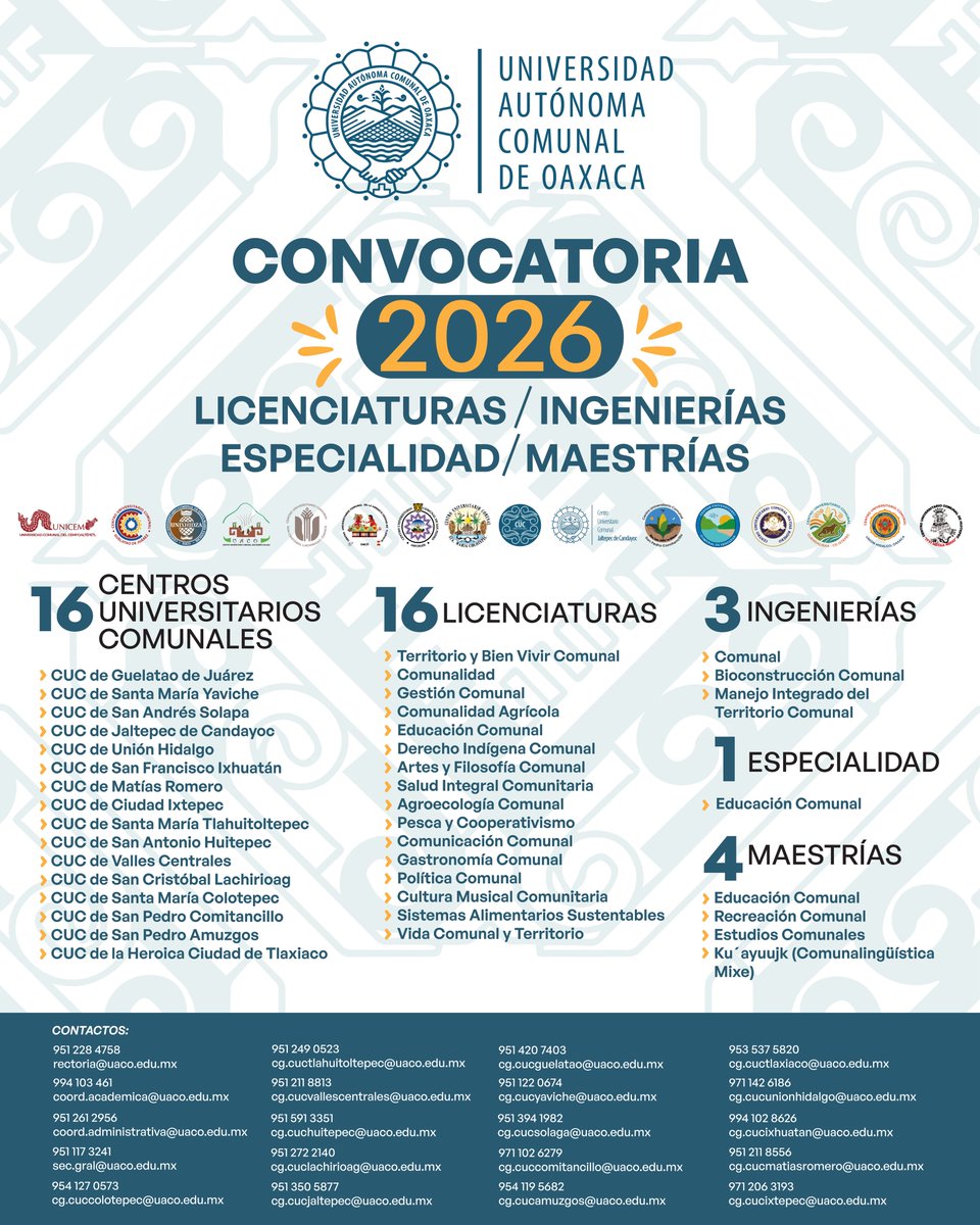 UacoComunica's tweet photo. 🌞 La educación también puede servir para fortalecer la comunidad, defender la vida y sembrar otros futuros posibles desde los pueblos.

🌀 Otro horizonte civilizatorio ya camina desde Oaxaca y sus pueblos originarios.

#UACO #Comunalidad #Oaxaca #EducaciónComunal https://t.co/wEjFIMLDMF