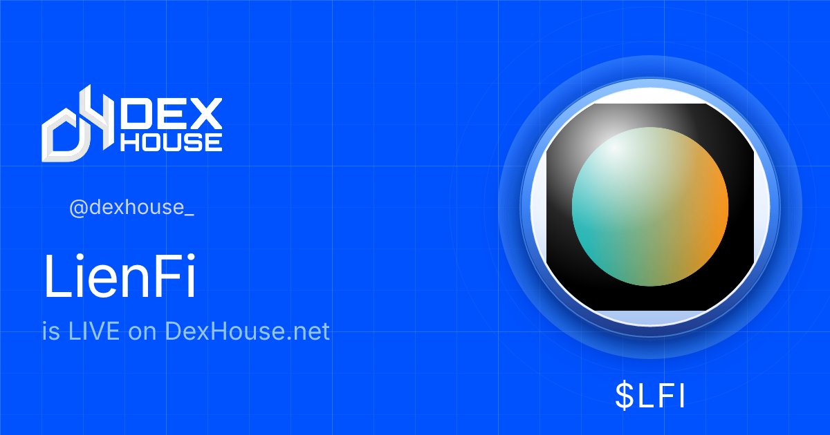 dexhouse_'s tweet photo. $LFI is listed on #DexHouse ๐
@lienfiapp
View: https://t.co/XTFMEp5uUU
Ca. 0x3722264aB15a1dfCe5a5af89e6547F7949A8ABA3
#buildonbase #basegems #eth #bsc https://t.co/SFGbTGuHSY