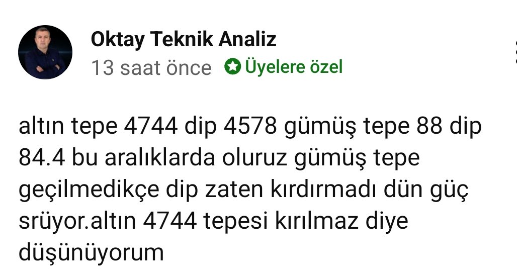 Oktay Teknik Analiz tweet media