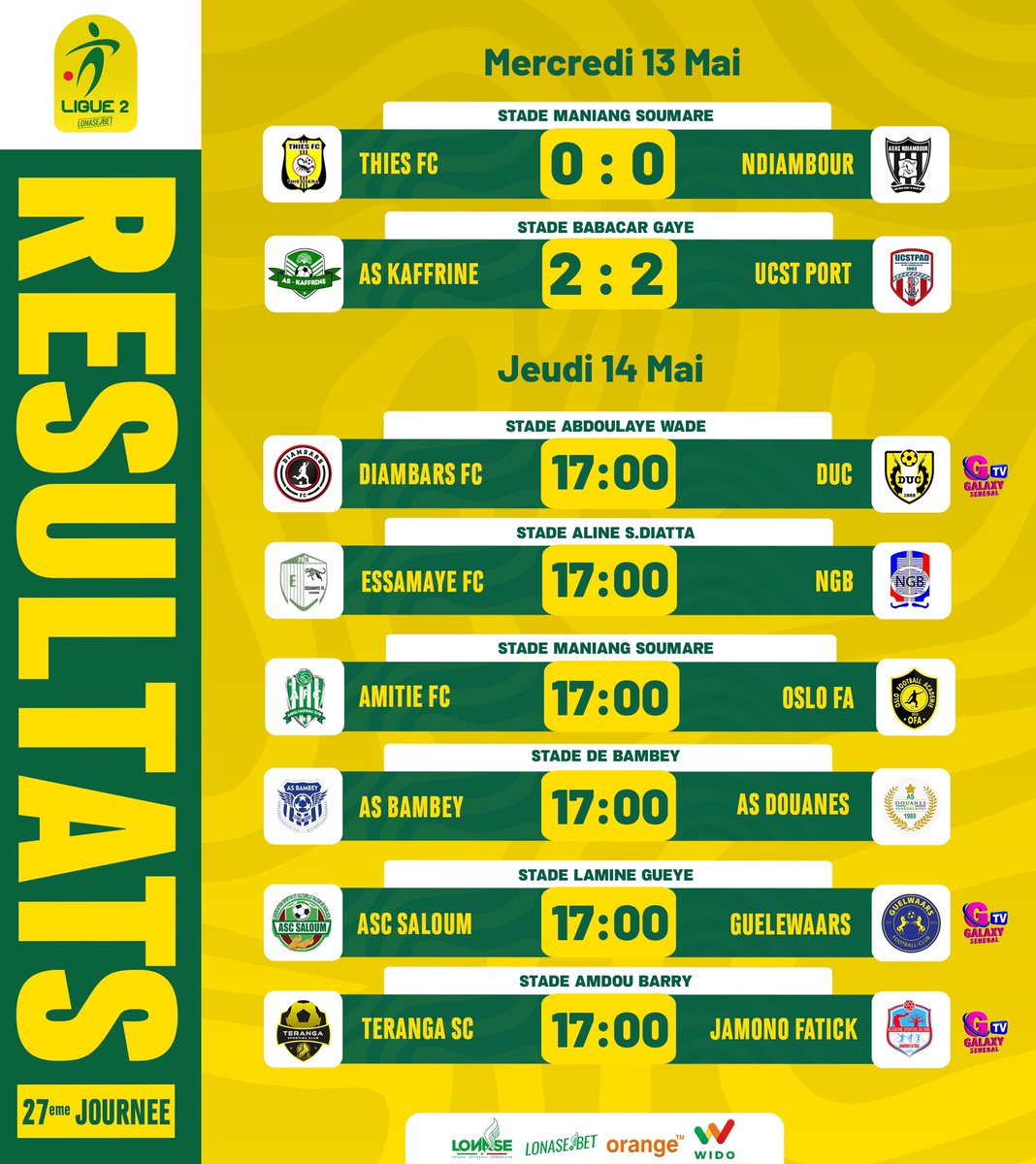 Ligue Sénégalaise de Football Professionnel tweet media