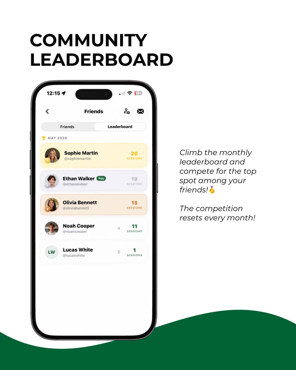 PickleMeApp's tweet photo. The best part of pickleball has always been the people.

So, we built features around community. Not just scheduling.

🏆 Community leaderboards  
📈 Session analytics  
🔥 Activity streaks  
👋 Friends &amp; local player discovery  

PickleMe is designed to connect more players! https://t.co/Sy0VUzvJK9