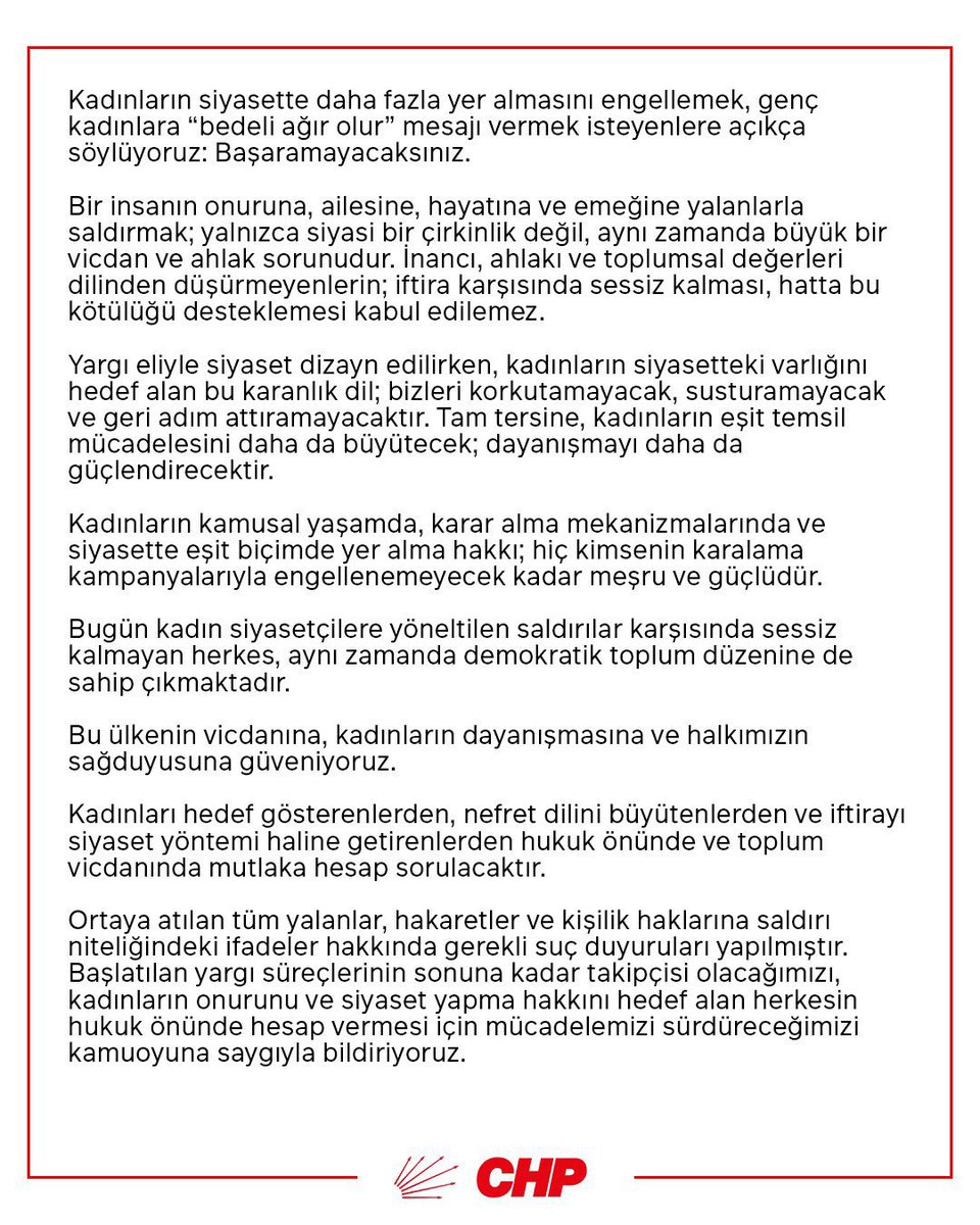 hulyagms_'s tweet photo. Cumhuriyet Halk Partisi Kadın Belediye Başkanları Ortak Açıklamasıdır. https://t.co/S9w43AVnZq