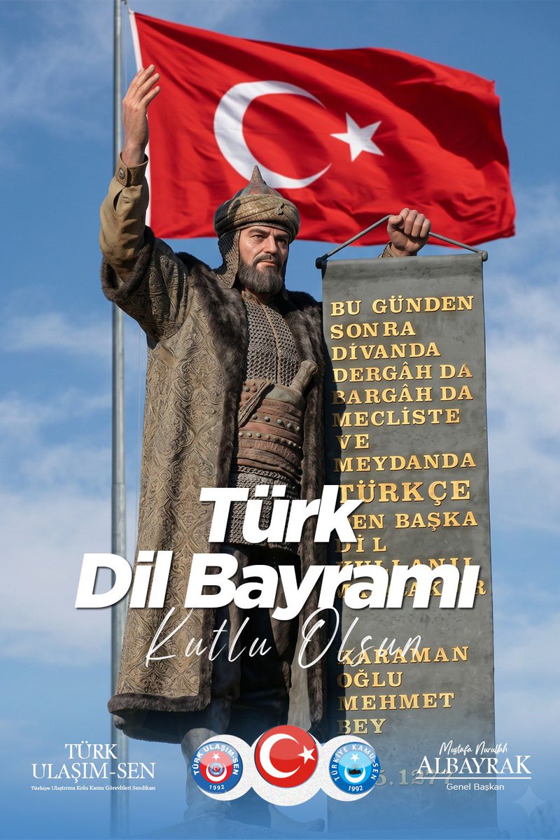 MustafaNALBAYR1's tweet photo. Türk Dil Bayramı Kutlu Olsun

Dil; bir milletin hafızası, kimliği ve bağımsızlığının en güçlü nişanesidir. Türkçemiz; tarihimizin derinliklerinden süzülüp gelen, kültürümüzü, inancımızı, birlik ve beraberliğimizi geleceğe taşıyan en kıymetli hazinemizdir.

Karamanoğlu Mehmet Bey’in 13 Mayıs 1277’de tarihe altın harflerle geçen şu fermanı, dilimize sahip çıkmanın en güçlü ifadesidir:

���Bugünden sonra divanda, dergâhta, bargahta, mecliste ve meydanda Türkçeden başka dil kullanılmayacaktır.”

Bu kutlu söz, Türkçenin yalnızca bir iletişim aracı değil; millet olma şuurunun, bağımsızlığın ve kültürel varlığımızın teminatı olduğunu göstermektedir.

Türkçemizi korumak, geliştirmek ve gelecek nesillere en güzel şekilde aktarmak hepimizin ortak sorumluluğudur.

Türk Dil Bayramı kutlu olsun. Türkçemiz var olsun, milletimizin sesi sonsuza dek yankılansın.
