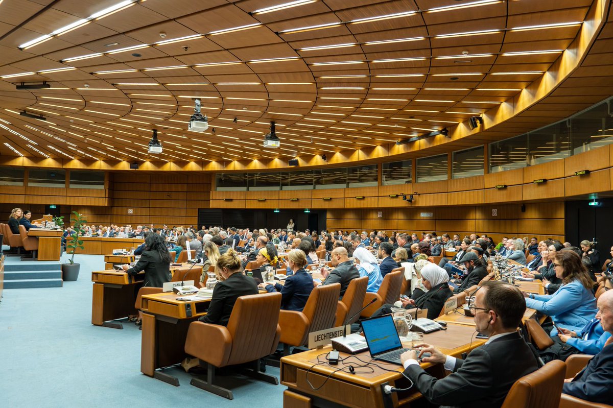 Monica_Juma_'s tweet photo. Today, I had the honour of addressing Member States,  since taking up my role as UNOV DG/@UNODC ED, two days ago. 
 
I look forward to building strong partnerships that support efforts to tackle the world drug problem, organized crime, corruption, terrorism and that strengthen  criminal justice systems, through collective responsibility, commitment to renewed multilateralism, and  constructive engagement with Member States.